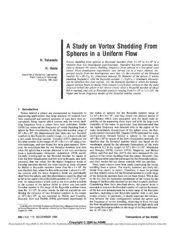 A study on vortex shedding from spheres in uniform flow