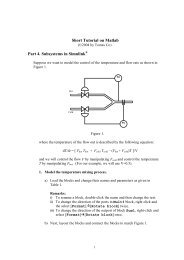 Short Tutorial on Matlab Part 4. Subsystems in Simulink