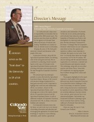 Director's Message - Colorado State University Extension