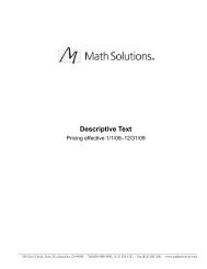 Descriptive Text - Math Solutions