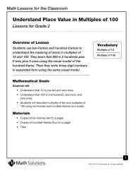 Understand Place Value in Multiples of 100 - Math Solutions