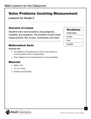 Solve Problems Involving Measurement - Math Solutions