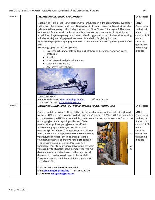 og hovedoppgaver/proposals forslag for hÃ¸sten 2012/vÃ¥ren ... - NTNU