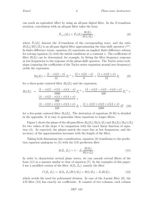 Applications of plane-wave destruction filtersa