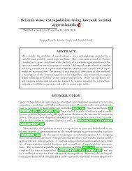 Seismic wave extrapolation using lowrank symbol ... - Madagascar