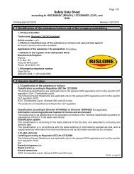 MSDS/SDS - Bar's Leaks & Rislone