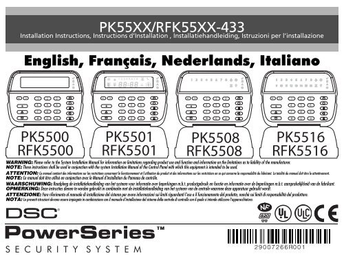 RFK5500 PK5500 RFK5501 PK5501 RFK5508 PK5508 ... - Download