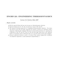 ENGRD 221: ENGINEERING THERMODYNAMICS