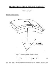 mae 212: sheet metal forming processes - Materials Process Design ...