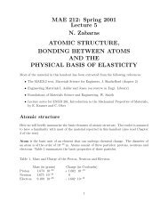 MAE 212: Spring 2001 Lecture 5 N. Zabaras ATOMIC STRUCTURE ...