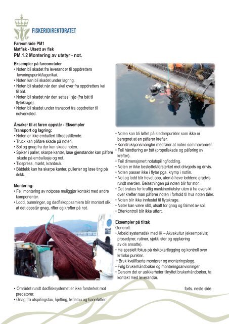 PM1.2 Montering av utstyr - not.indd - Fiskeridirektoratet