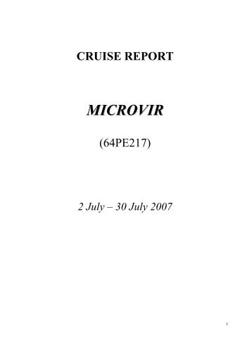 Cruise report