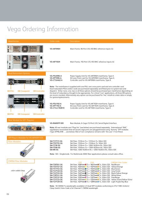 Vega Brochure - Snell