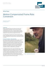 Motion compensated frame rate conversion - White Paper - Snell