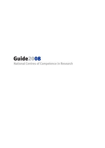 Guide2008 - Schweizerischer Nationalfonds (SNF)