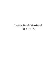 Artist's Book Yearbook 2003-2005 - Book Arts - University of the ...