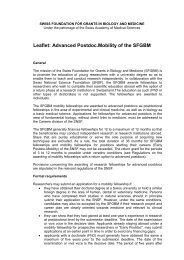 Guidelines FSGBM (PDF, 21 KB) - Schweizerischer Nationalfonds ...