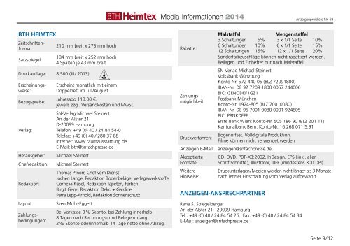 Mediadaten - beim SN-Fachpresse Verlag