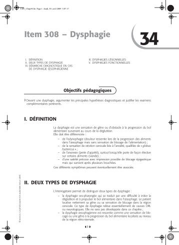 Item 308 – Dysphagie D - SNFGE