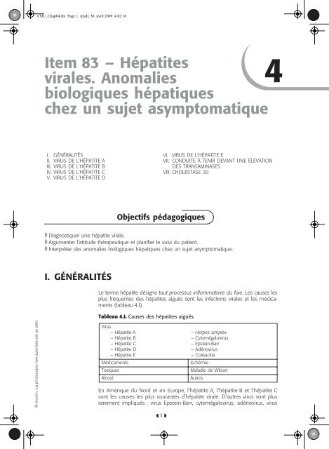 Item 83 – Hépatites virales. Anomalies biologiques ... - SNFGE