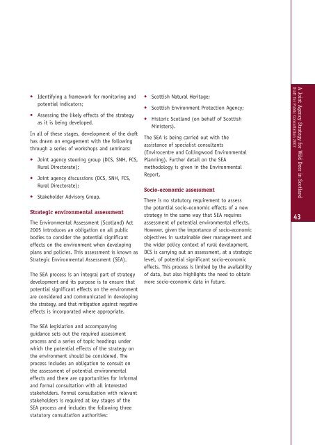 Strategy for Wild Deer in Scotland - Draft for Public Consultation 2007