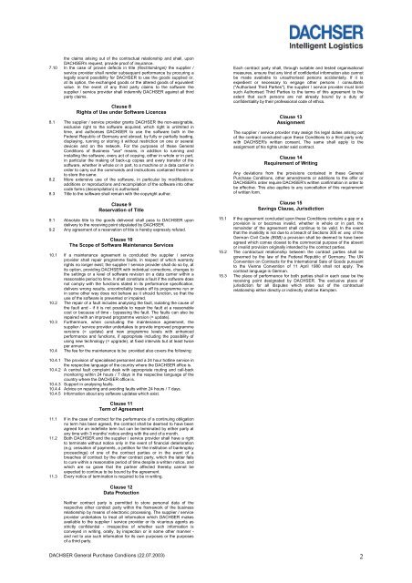 General Purchase Conditions of DACHSER GmbH & Co. KG for all ...