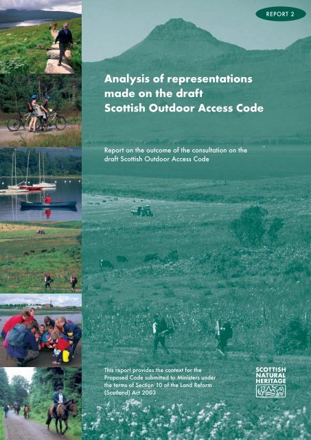 Analysis of representations made on the draft Scottish Outdoor ...
