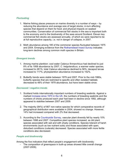 Scotland's Wildlife â an assessment of biodiversity in 20