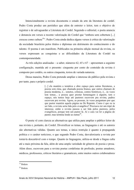 a literatura de cordel no sÃ©culo XXI - XXVI SimpÃ³sio Nacional de ...