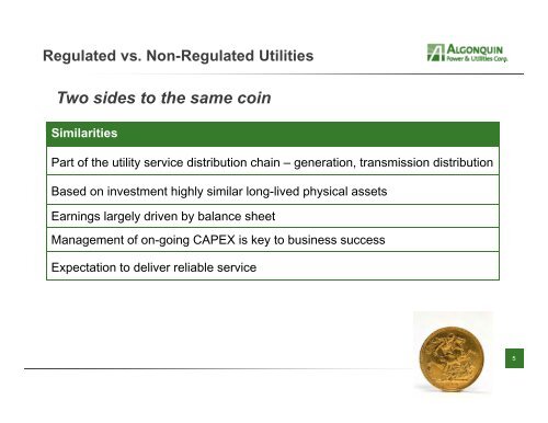 slides here - Algonquin Power & Utilities Corp.