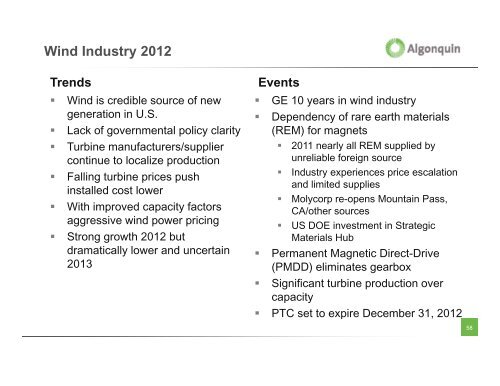 slides here - Algonquin Power & Utilities Corp.