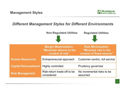 slides here - Algonquin Power & Utilities Corp.