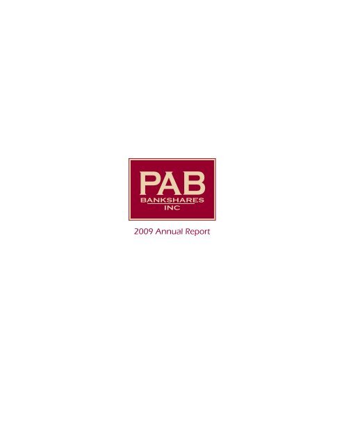 pab bankshares, inc. - SNL Financial