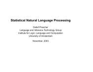 Statistical Natural Language Processing