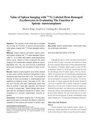 Value of Spleen Imaging with 99mTc Labeled Heat-Damaged ...