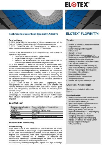 ELOTEX FLOWKIT74 - Elotex AG