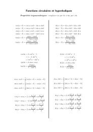 Fonctions circulaires et hyperboliques - Exo7