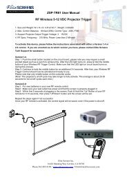 ZSP-TR01 User Manual  RF Wireless 5-12 VDC ... - Elite Screens