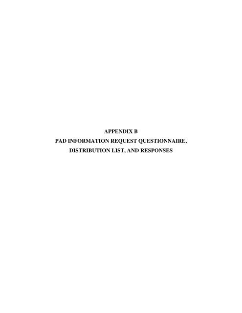 Appendix b pad information request questionnaire - Snohomish ...