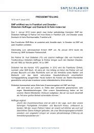 PRESSEMITTEILUNG SNP erÃ¶ffnet neu in Frankfurt und Dresden ...