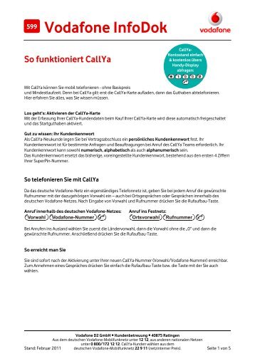 Infodok 599: So funktioniert Callya