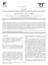 A survey of computational complexity results in systems and control