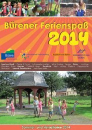 Ferienspaß Büren - Programmheft 2014