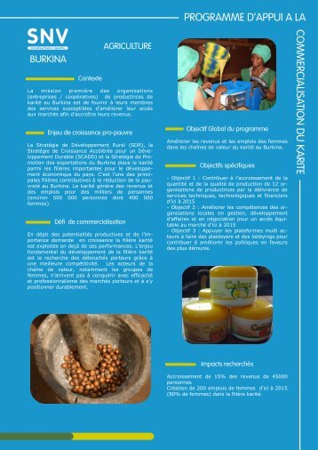 programme d'appui a la co mmercialisation duka rite - SNV