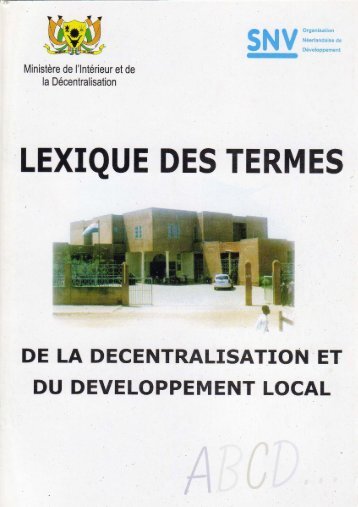 LEXIQUE DES TERMES - SNV