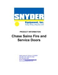 Chase Saino fire and service doors.pdf - Snyder Equipment, Inc.