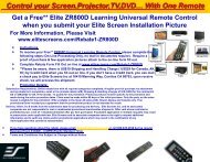 Get Free* Elite ZR800D Learning Universal Remote ... - Elite Screens