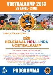 PROGRAMMA VOETBALKAMP 2013 - SO Soest