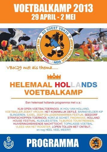 PROGRAMMA VOETBALKAMP 2013 - SO Soest