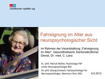 Fahreignung im Alter aus neuropsychologischer Sicht